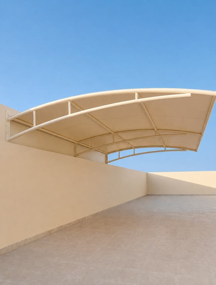 تصميم وتنفيذ مظلات قماش في تبوك حسب الطلب.