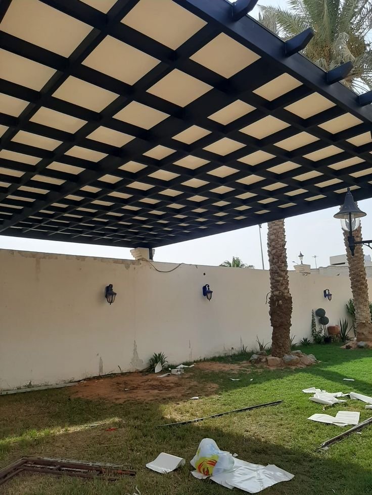 برجولات قماش حي المروج تبوك